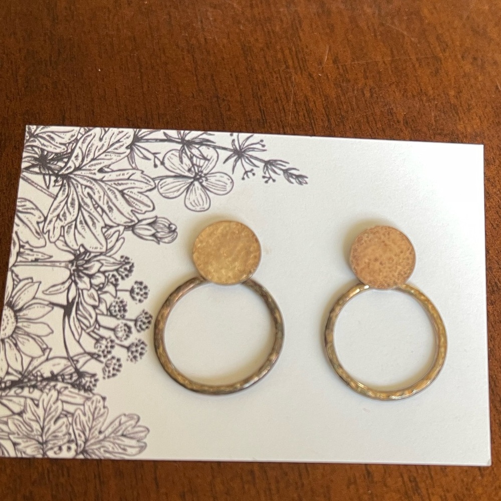 Elegant silver Circle Earrings with jacket